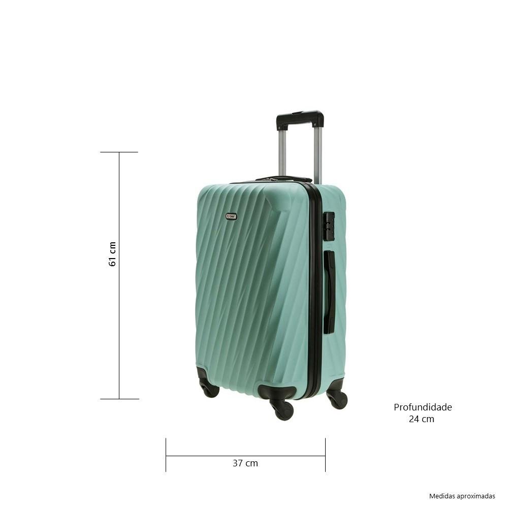 Mala Rígida de Viagem Média Tonin Linha La Onda Verde 7