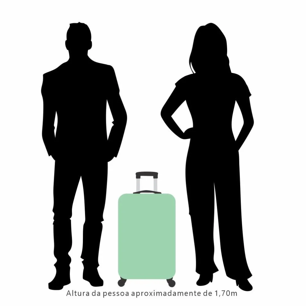 Mala Rígida de Viagem Média Tonin Linha La Onda Verde 8