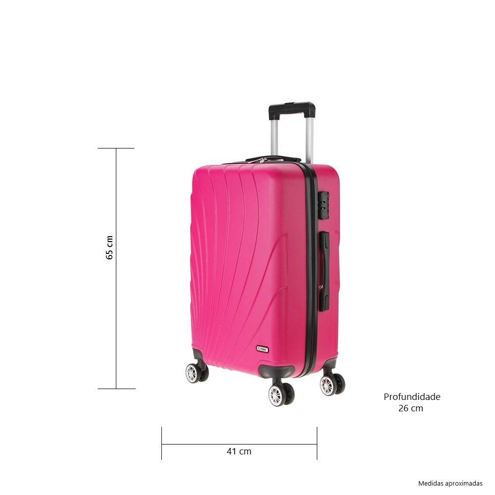 Mala média rígida Safira Rosa 12