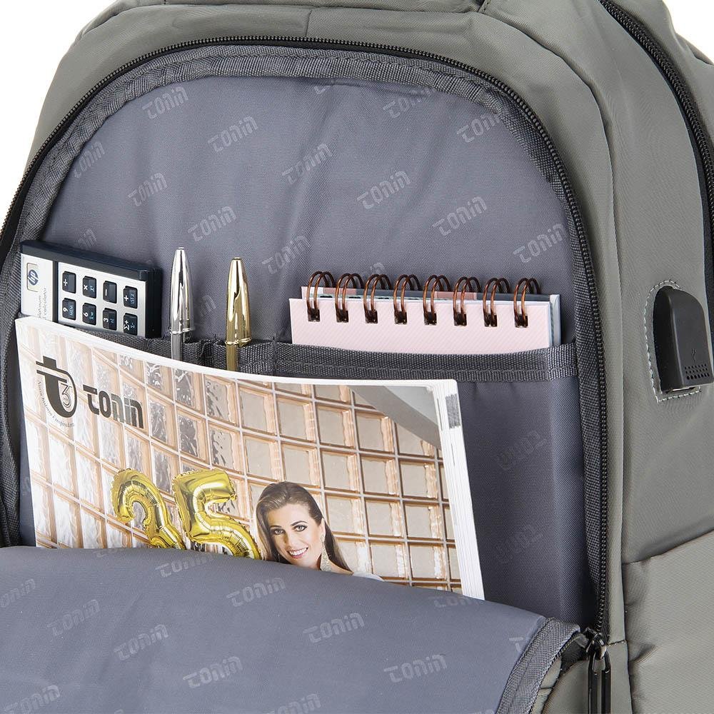 Mochila porta notebook Luminous 2119 Cinza 7