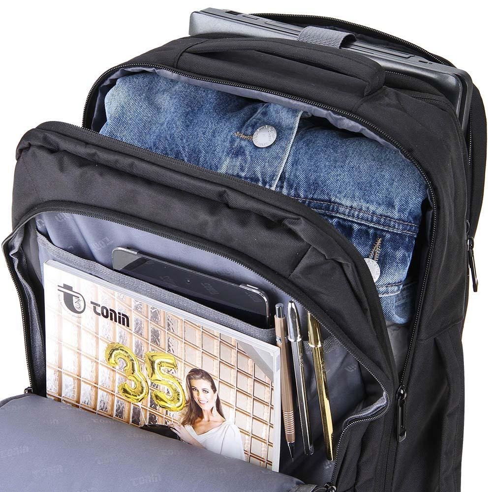 Mochila multifuncional para viagem Conecta 2122 Preto 10