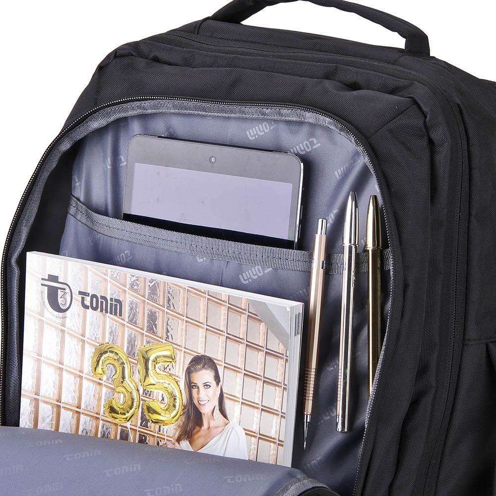 Mochila multifuncional para viagem Conecta 2122 Preto 11