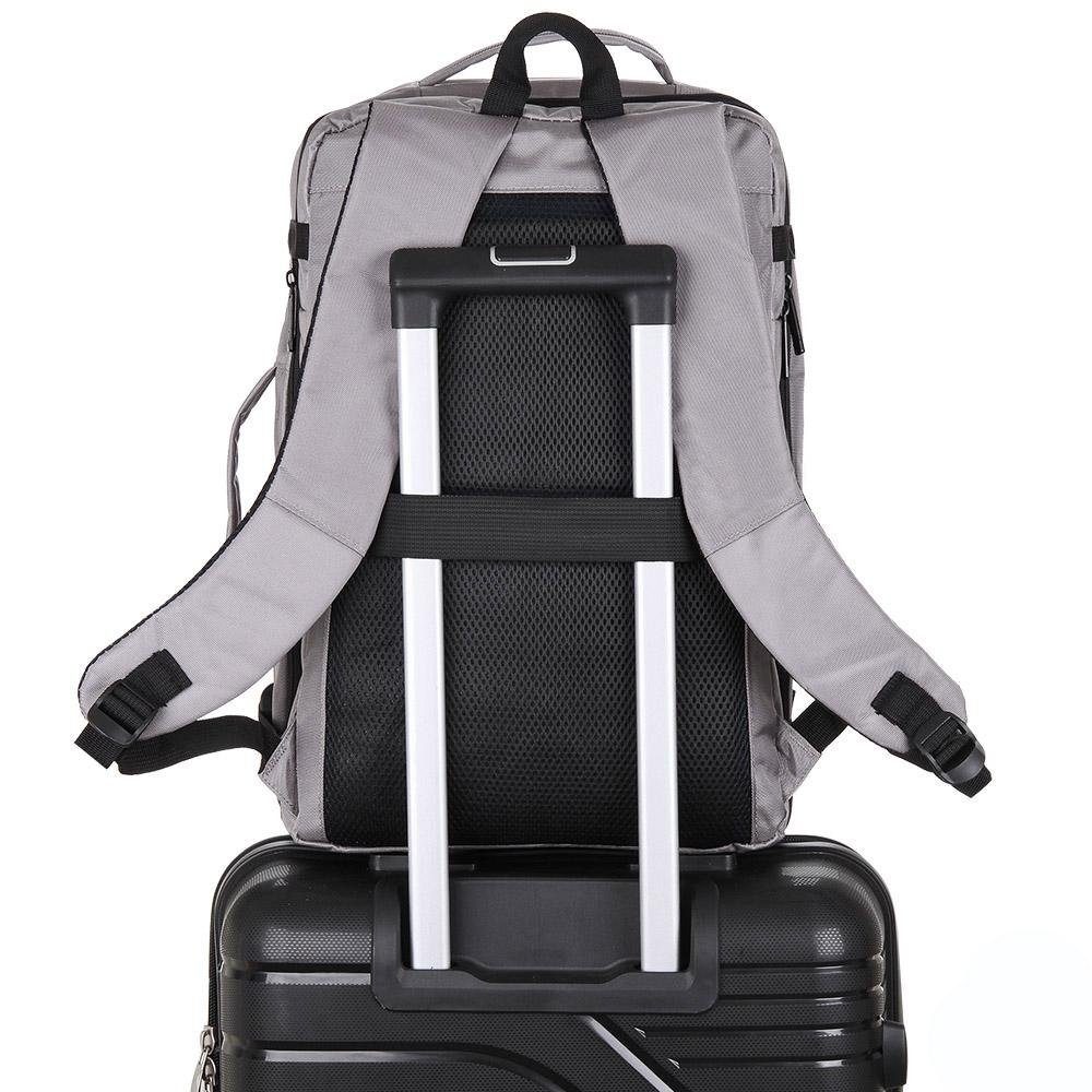 Mochila multifuncional para viagem Conecta 2122 Cinza 12