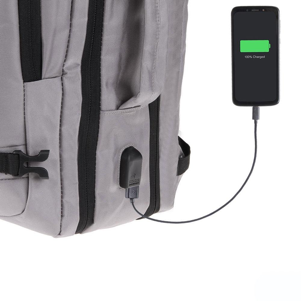 Mochila multifuncional para viagem Conecta 2122 Cinza 4
