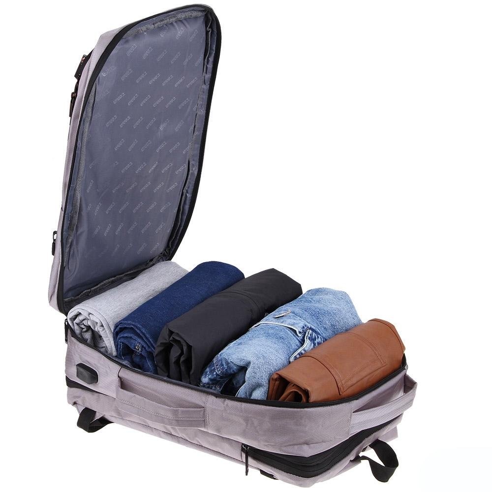 Mochila multifuncional para viagem Conecta 2122 Cinza 8