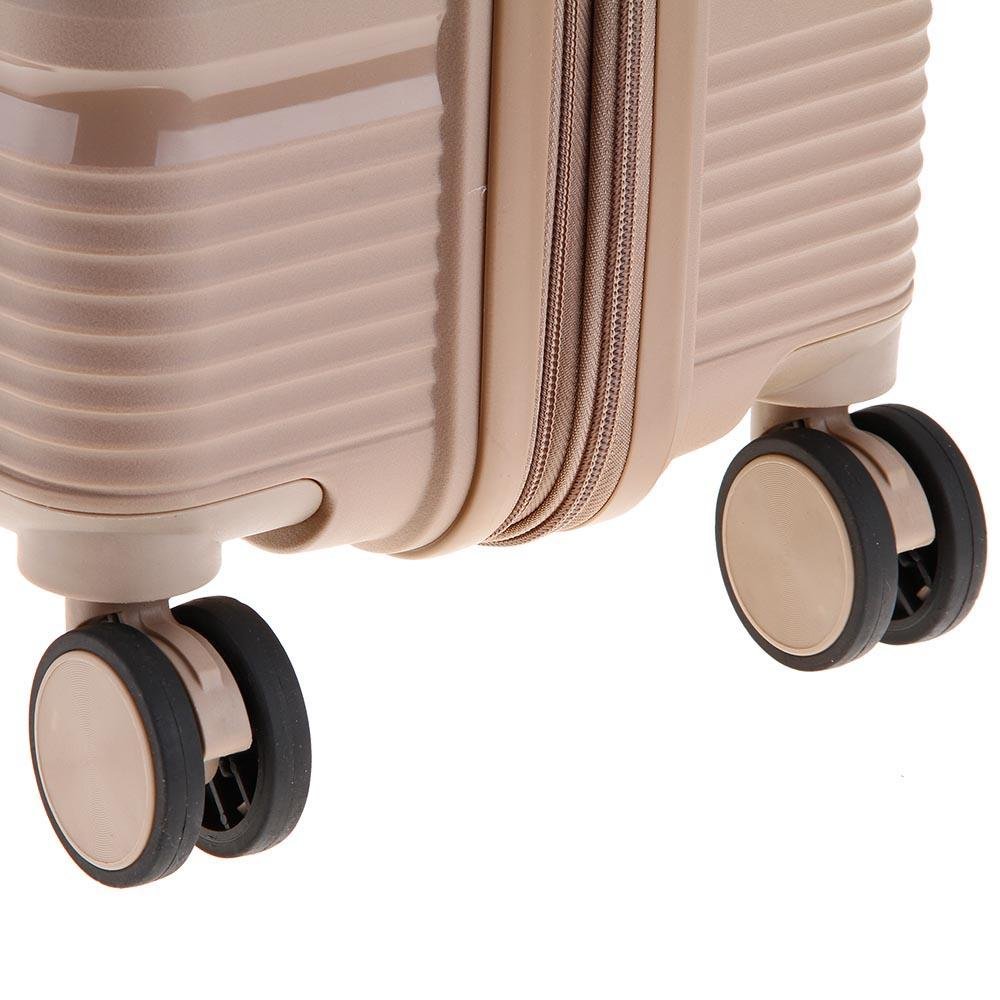 Mala de bordo rígida Karbono com expansor Rosa 8