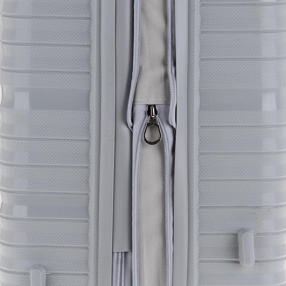 Mala grande rígida Plattinum com expansor Cinza 8