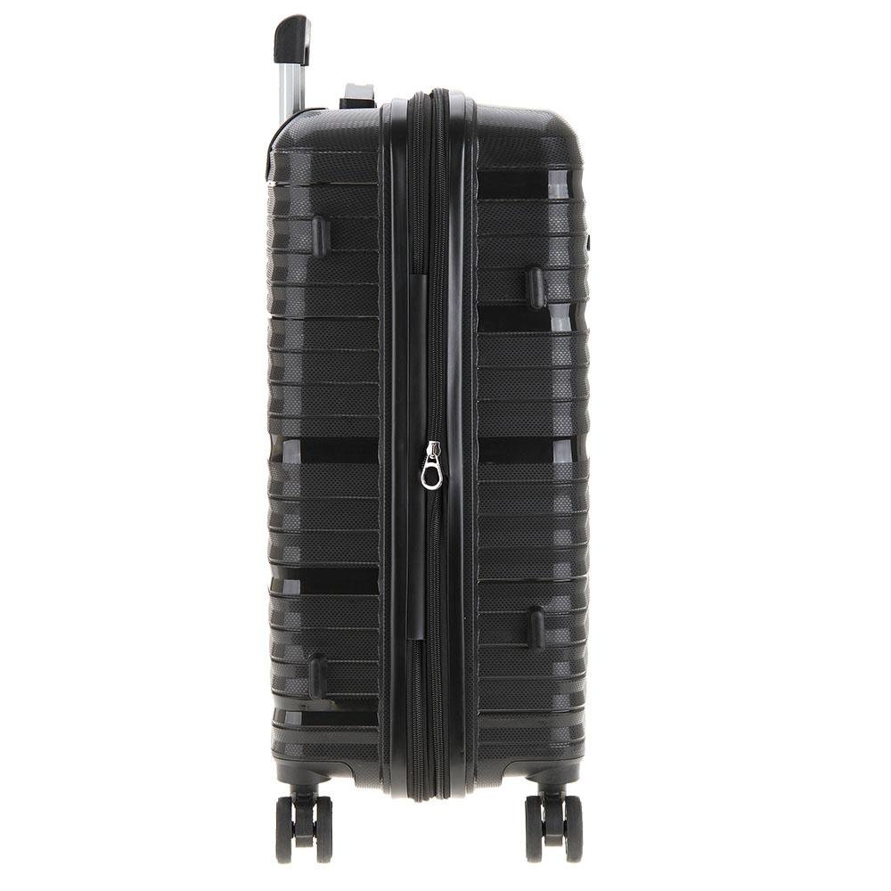 Mala média rígida Plattinum com expansor Preto 6