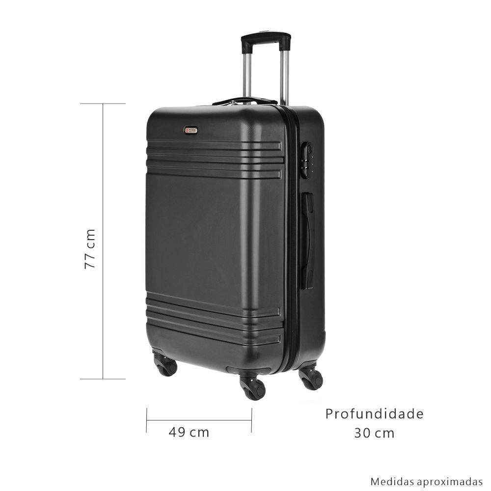 Mala Rígida Grande Linha Athena Preto 9