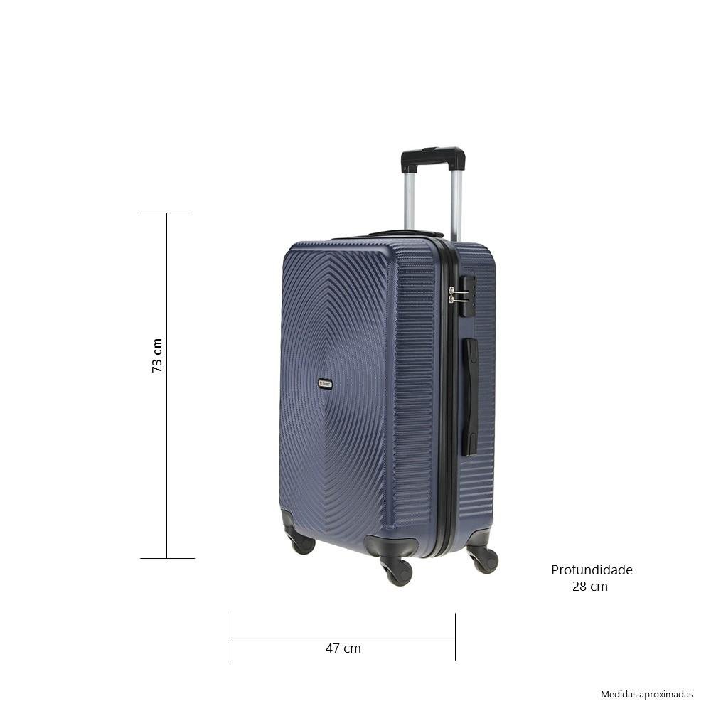 Mala Rígida Grande Linha Orion Azul 7