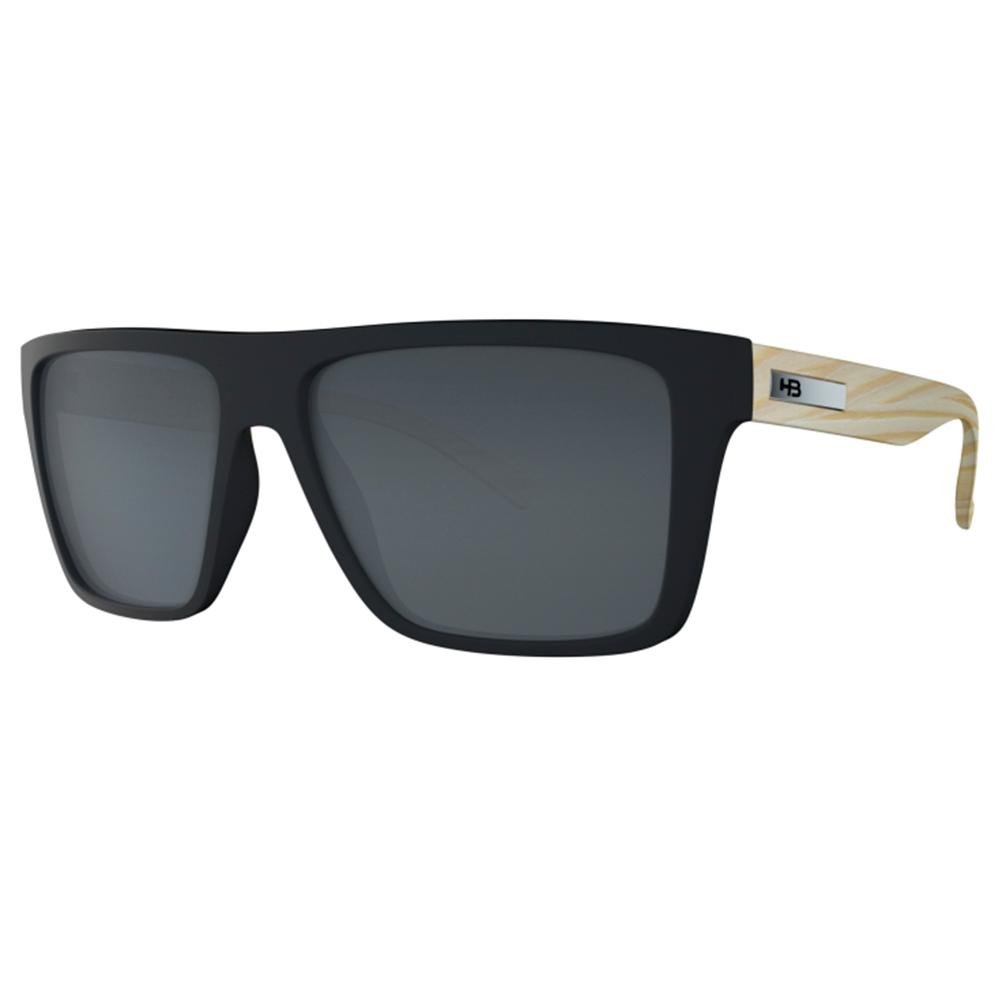 Óculos de Sol HB Floyd 56 - Preto Fosco e Efeito Madeira