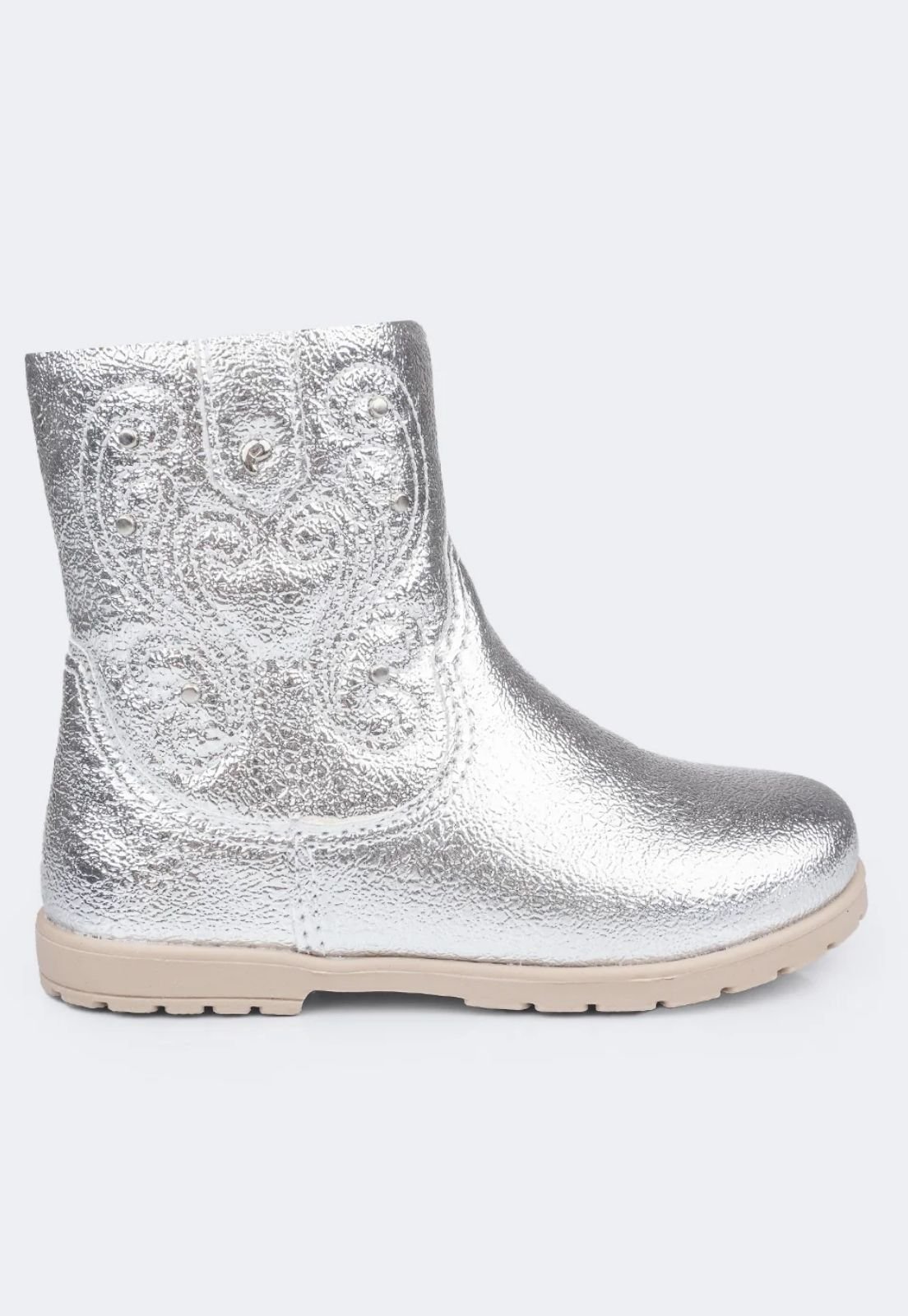 Bota Infantil Feminina Rubi Western Prata Prata 2