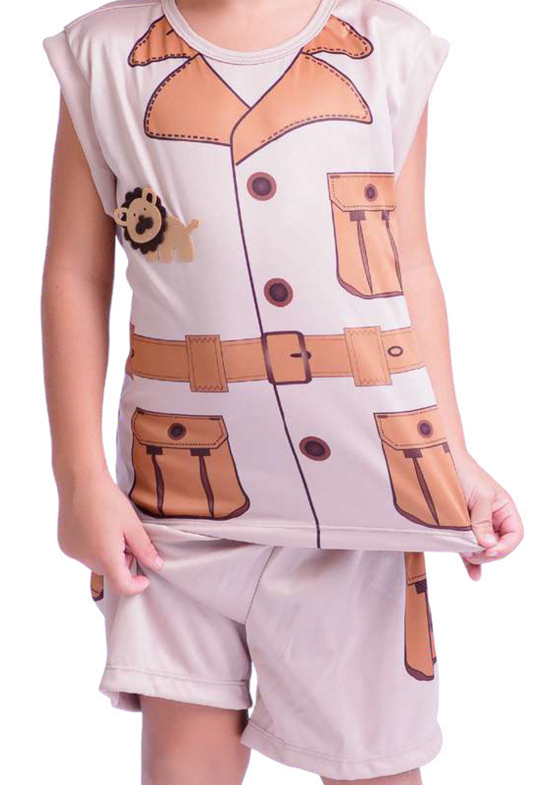 Fantasia Infantil Safari Menino Douvelin Bege 2