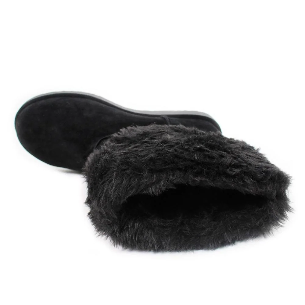 Bota Preta Forrada Com Pelos Preto 3