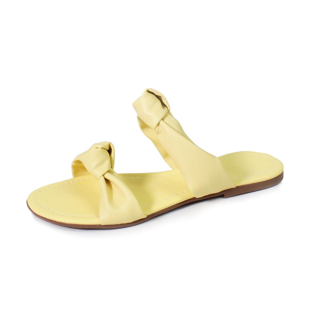 Rasteirinha Damannu Shoes Flat Stella Amarelo Amarelo 1