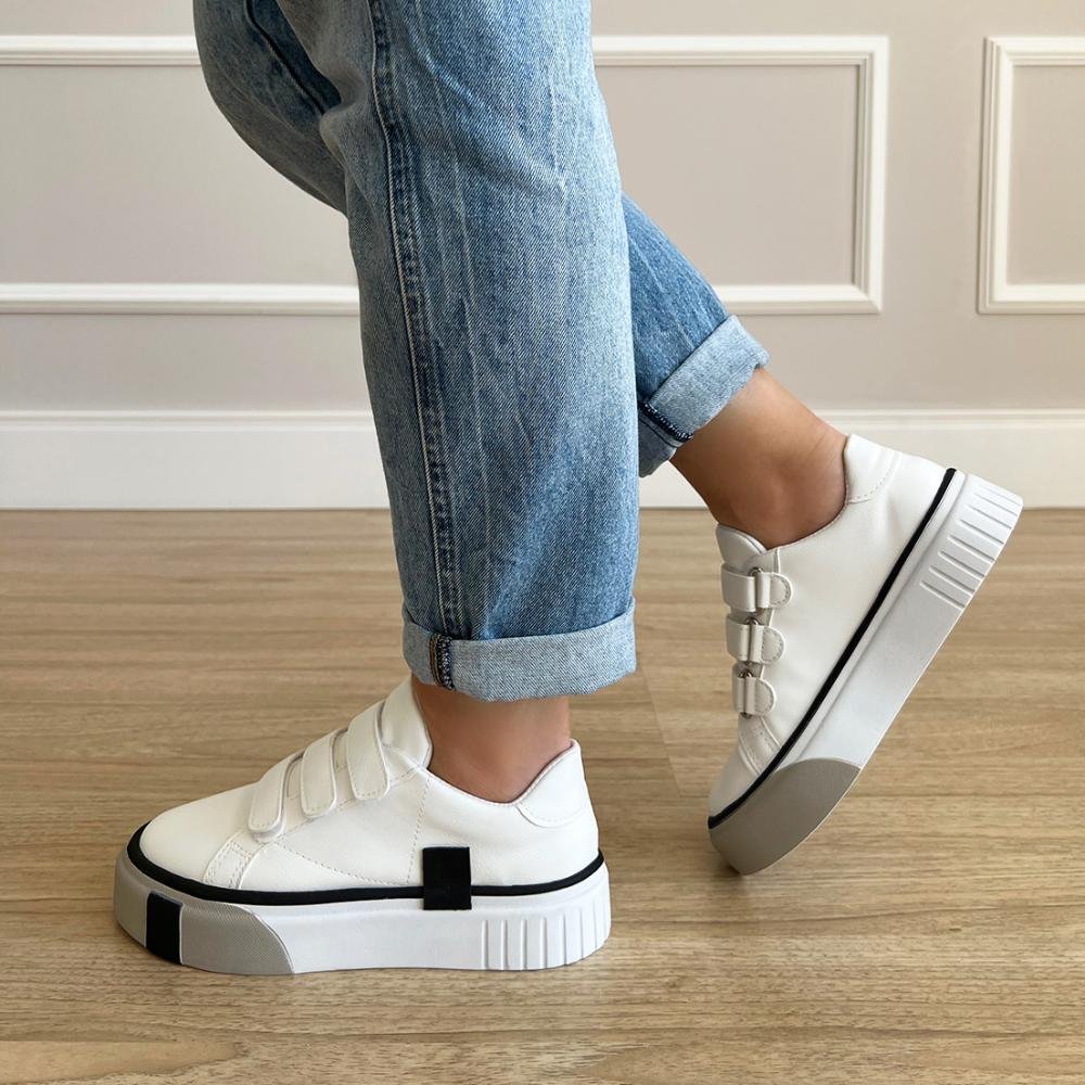 Tênis Flatform Dalila Branco Branco 4