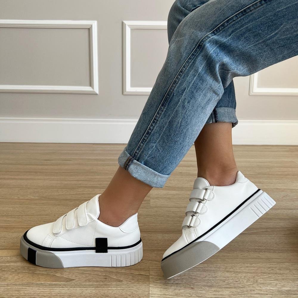 Tênis Flatform Dalila Branco Branco 2