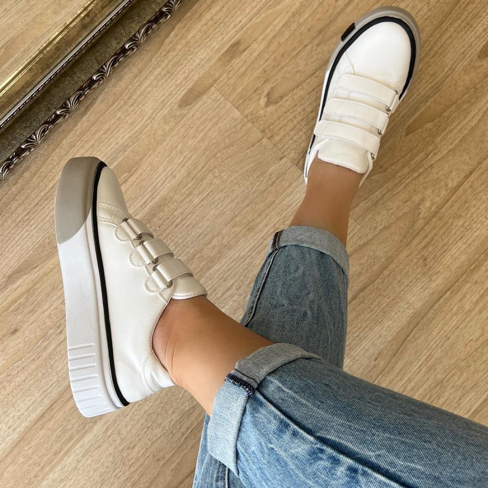 Tênis Flatform Dalila Branco Branco 7