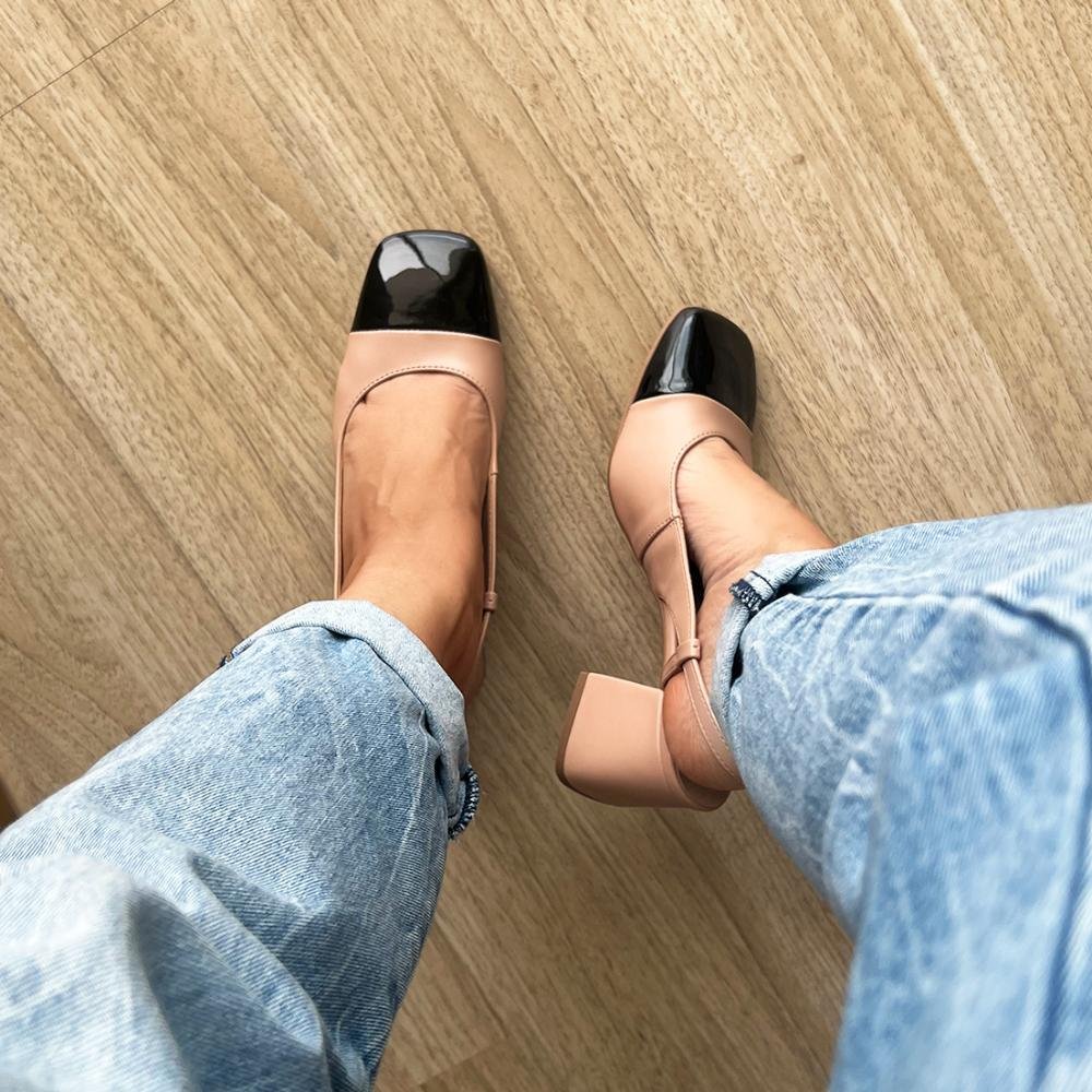 Scarpin Lilly Duo Nude Bege 2