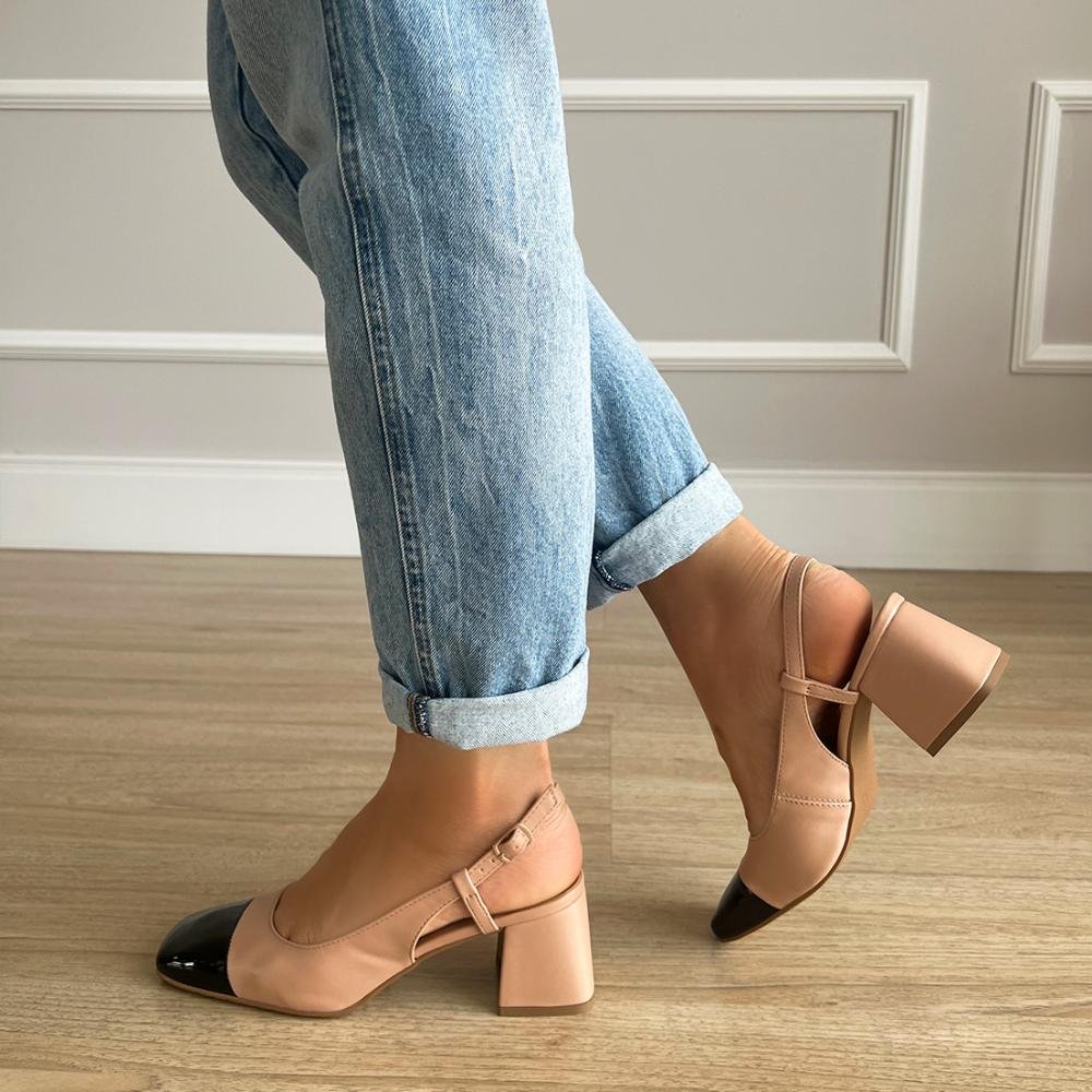 Scarpin Lilly Duo Nude Bege 7