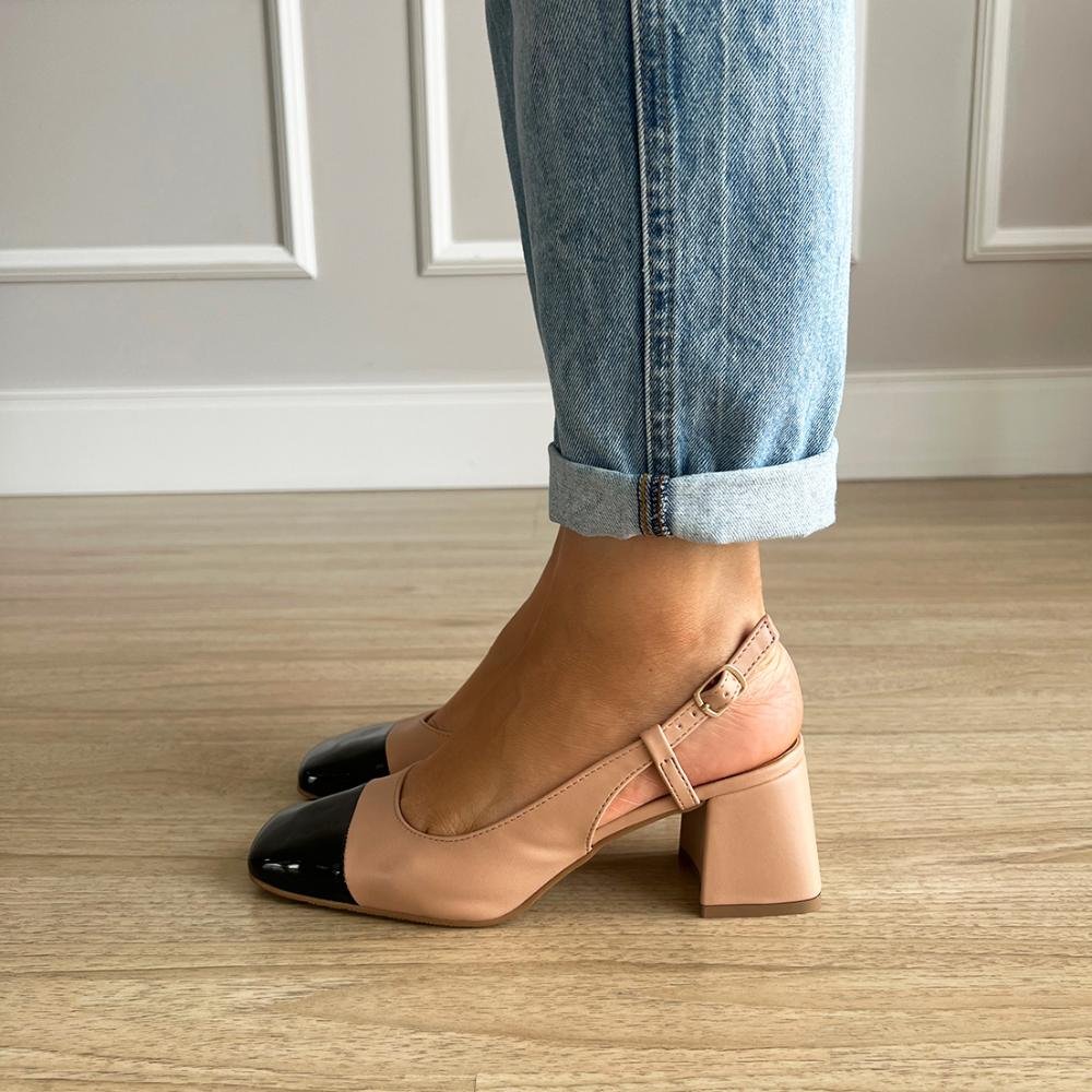 Scarpin Lilly Duo Nude Bege 6