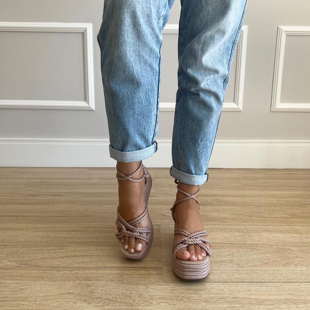 Sandália Cordas Hope Nude Bege 6