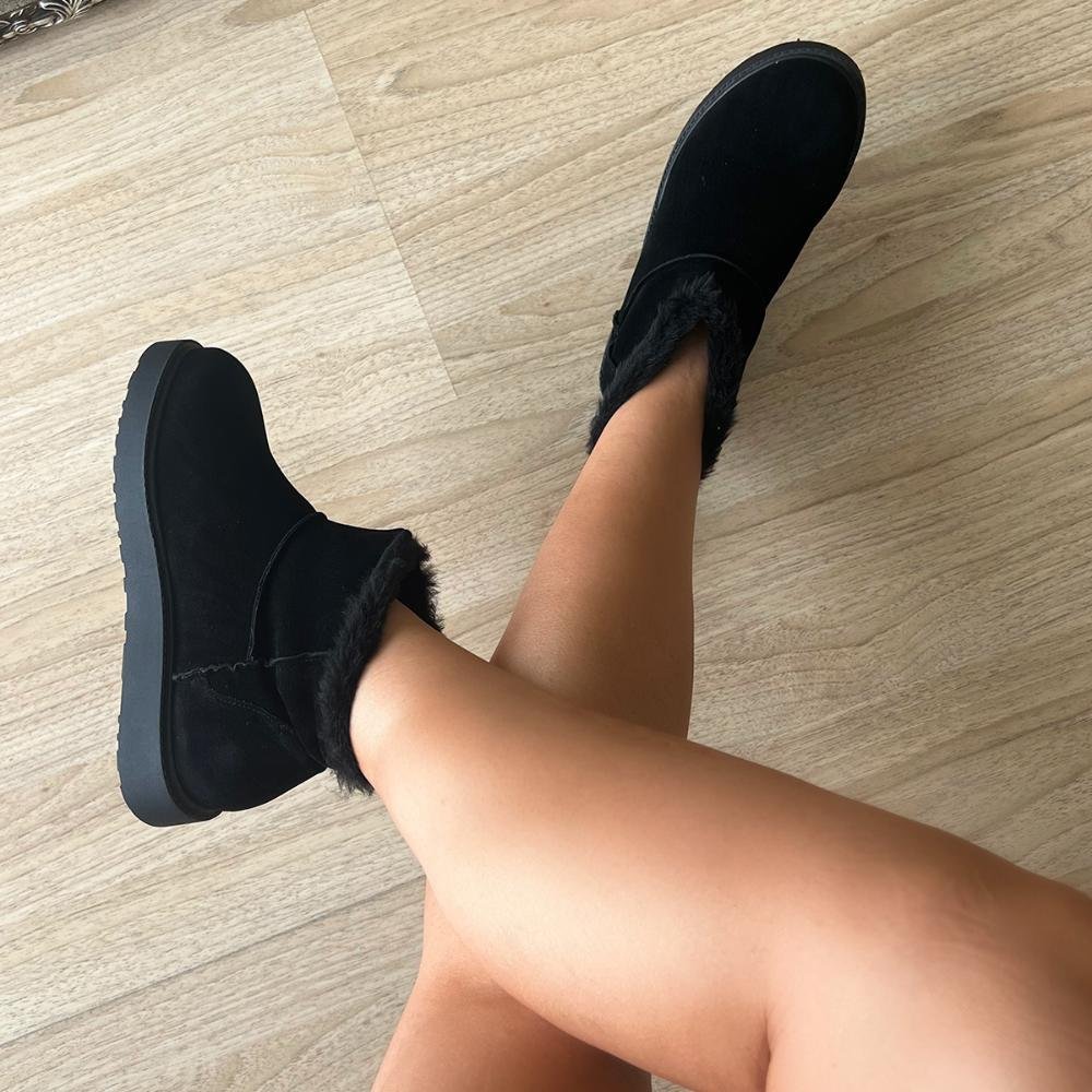 Bota de Pelos Kauana Preto Preto 4