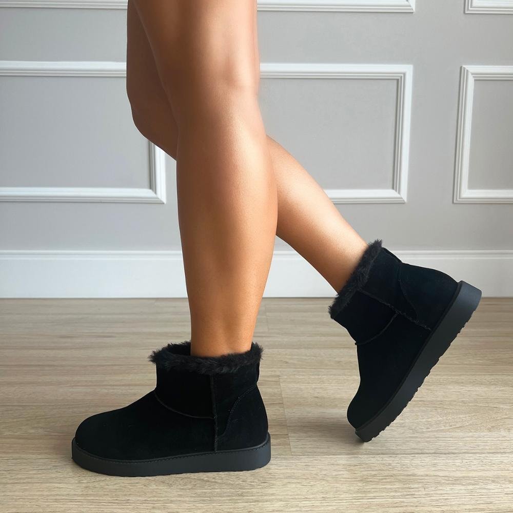 Bota de Pelos Kauana Preto Preto 8
