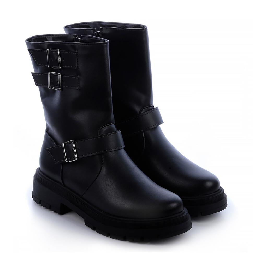 Bota Coturno Glenda Preto Preto 5