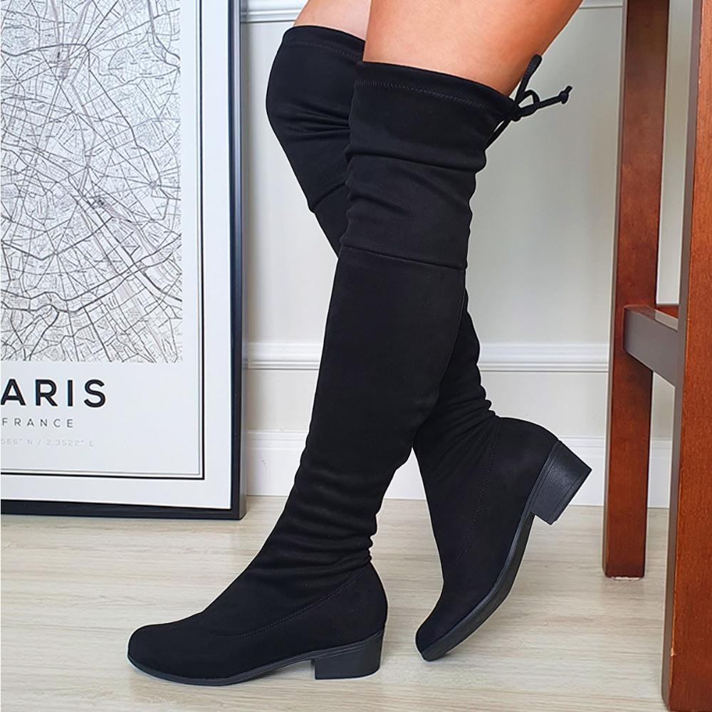 Bota Over The Knee Zoe Preto Preto 3