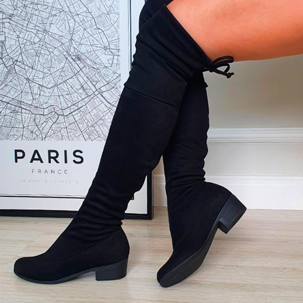 Bota Over The Knee Zoe Preto Preto 4