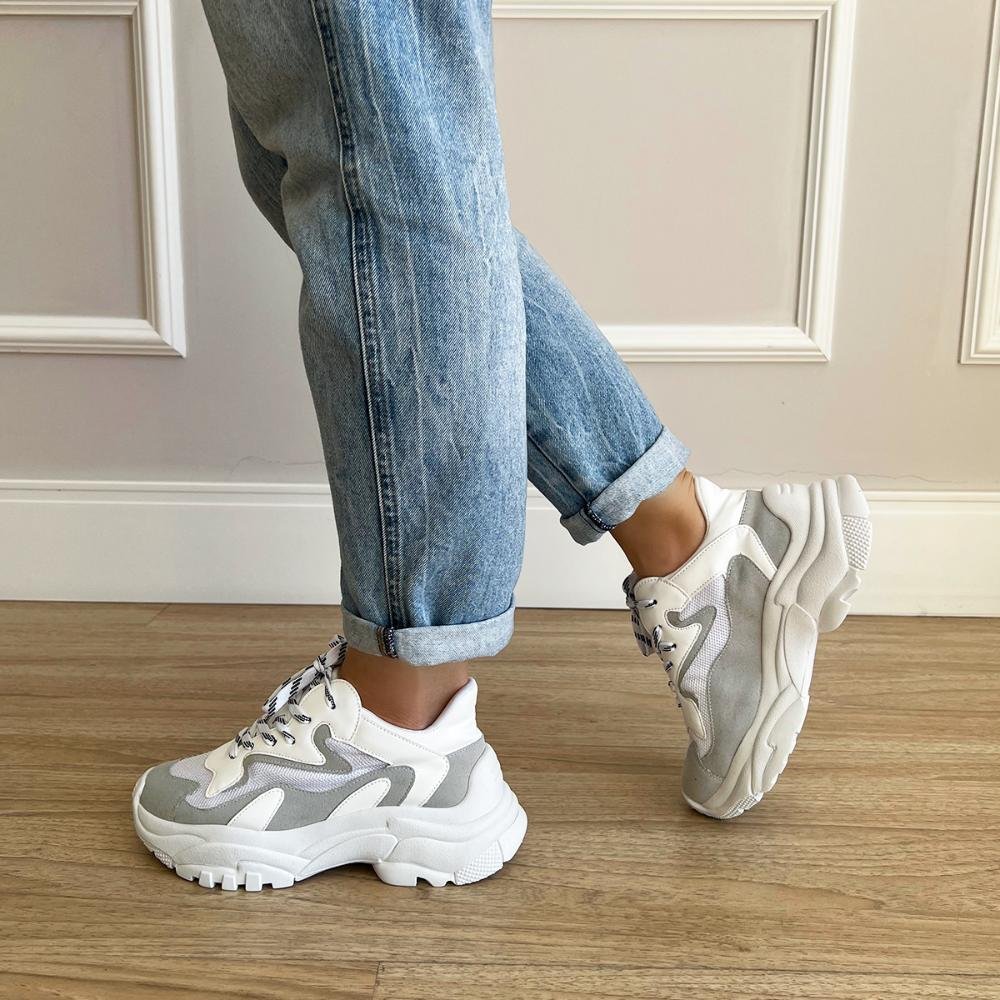 Tênis Chunky Ellie Branco Branco 5