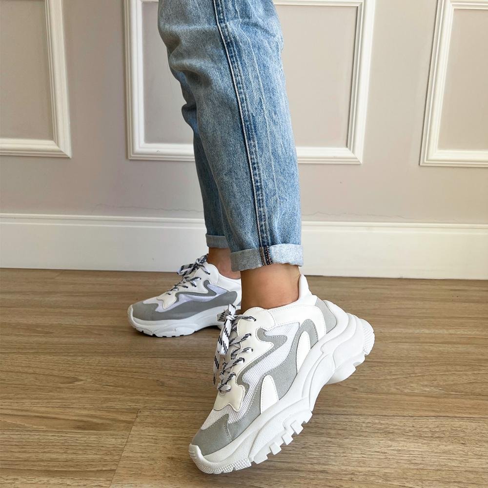 Tênis Chunky Ellie Branco Branco 7