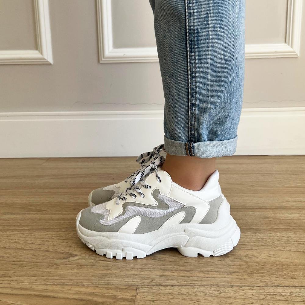 Tênis Chunky Ellie Branco Branco 8