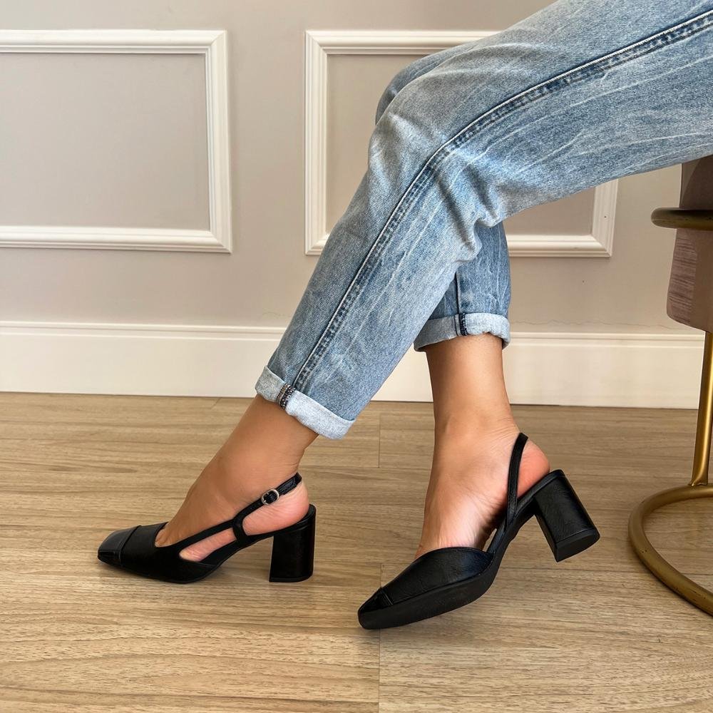 Sapato Mary Jane Preto Preto 3