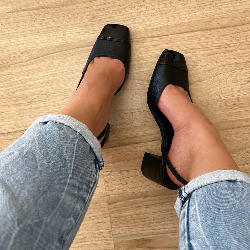 Sapato Mary Jane Preto Preto 5