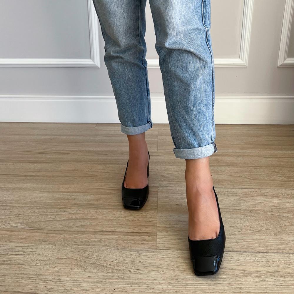 Sapato Mary Jane Preto Preto 7