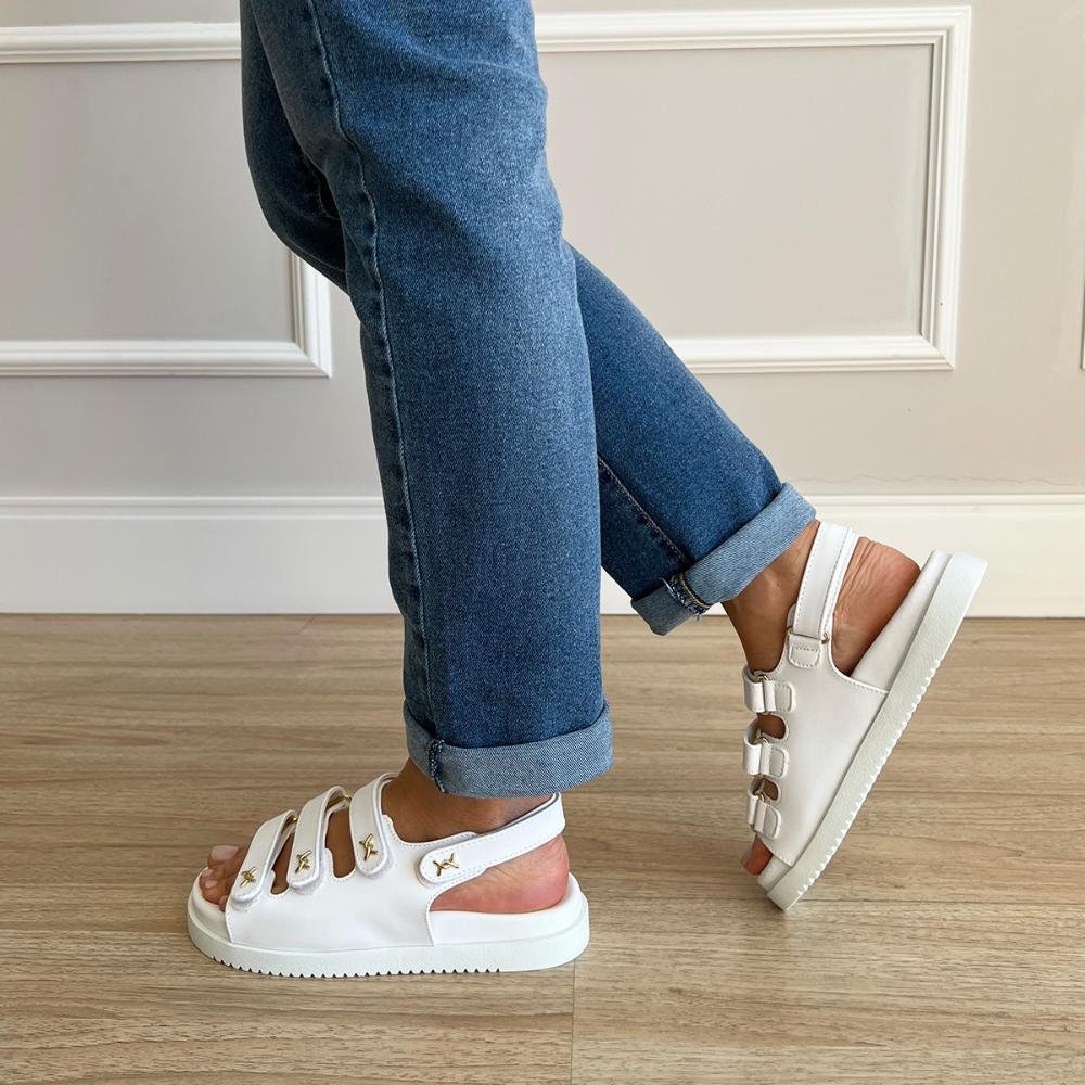 Sandália Papete Nicole Branco Branco 5