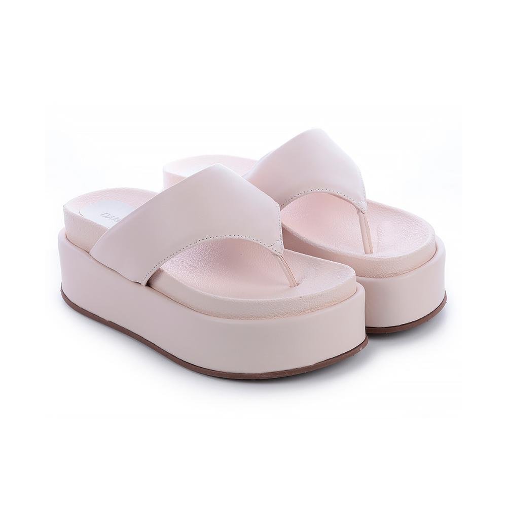 Flat Tamanco Dedo Avril Off White Branco 4