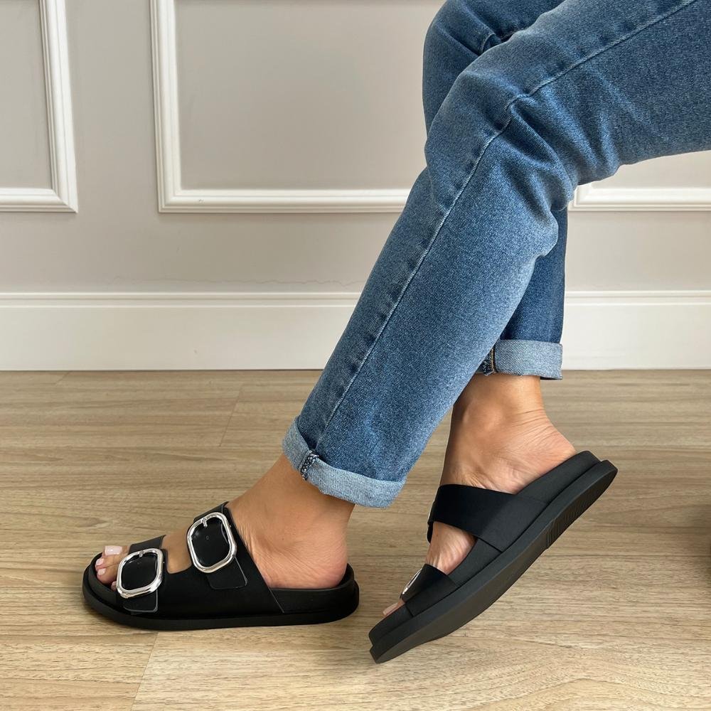 Flat Giza Fivelas Preto Preto 5