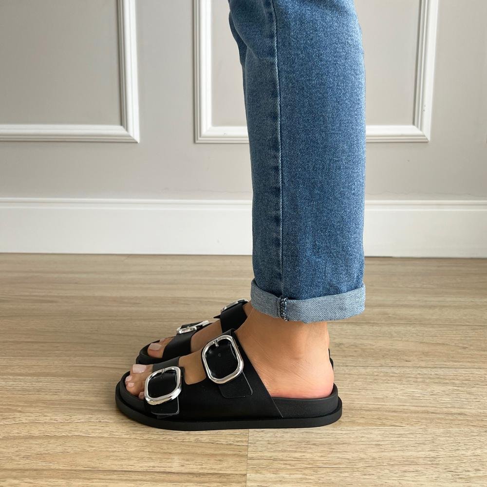 Flat Giza Fivelas Preto Preto 7