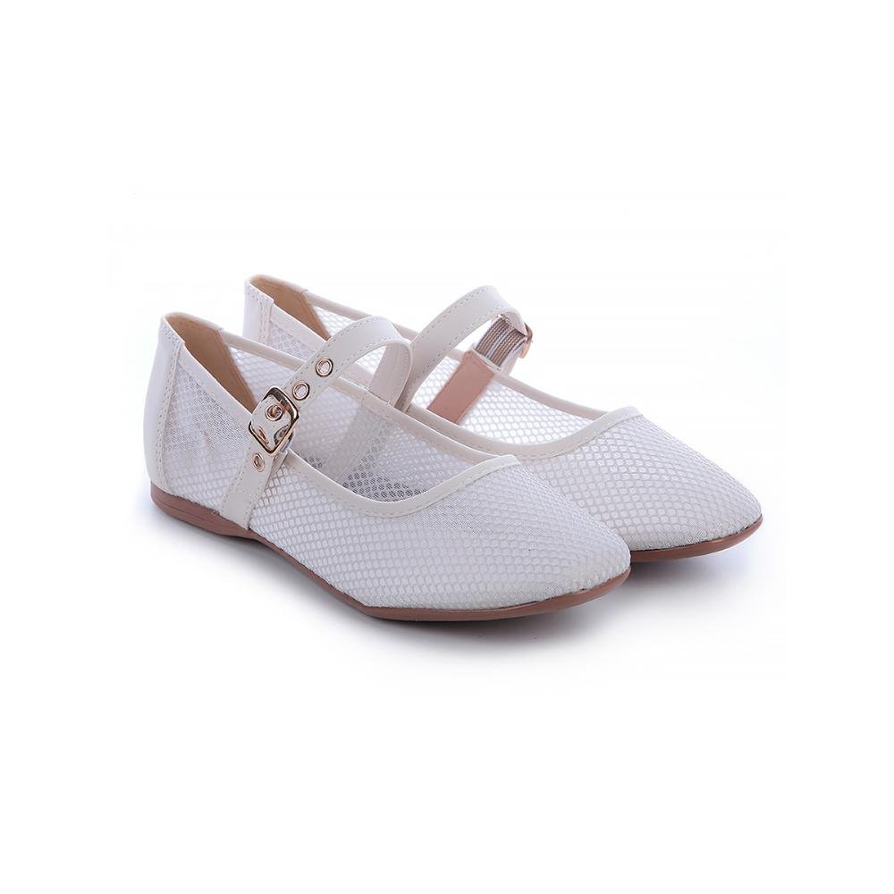 Sapatilha Ariel Tela Off White Branco 3