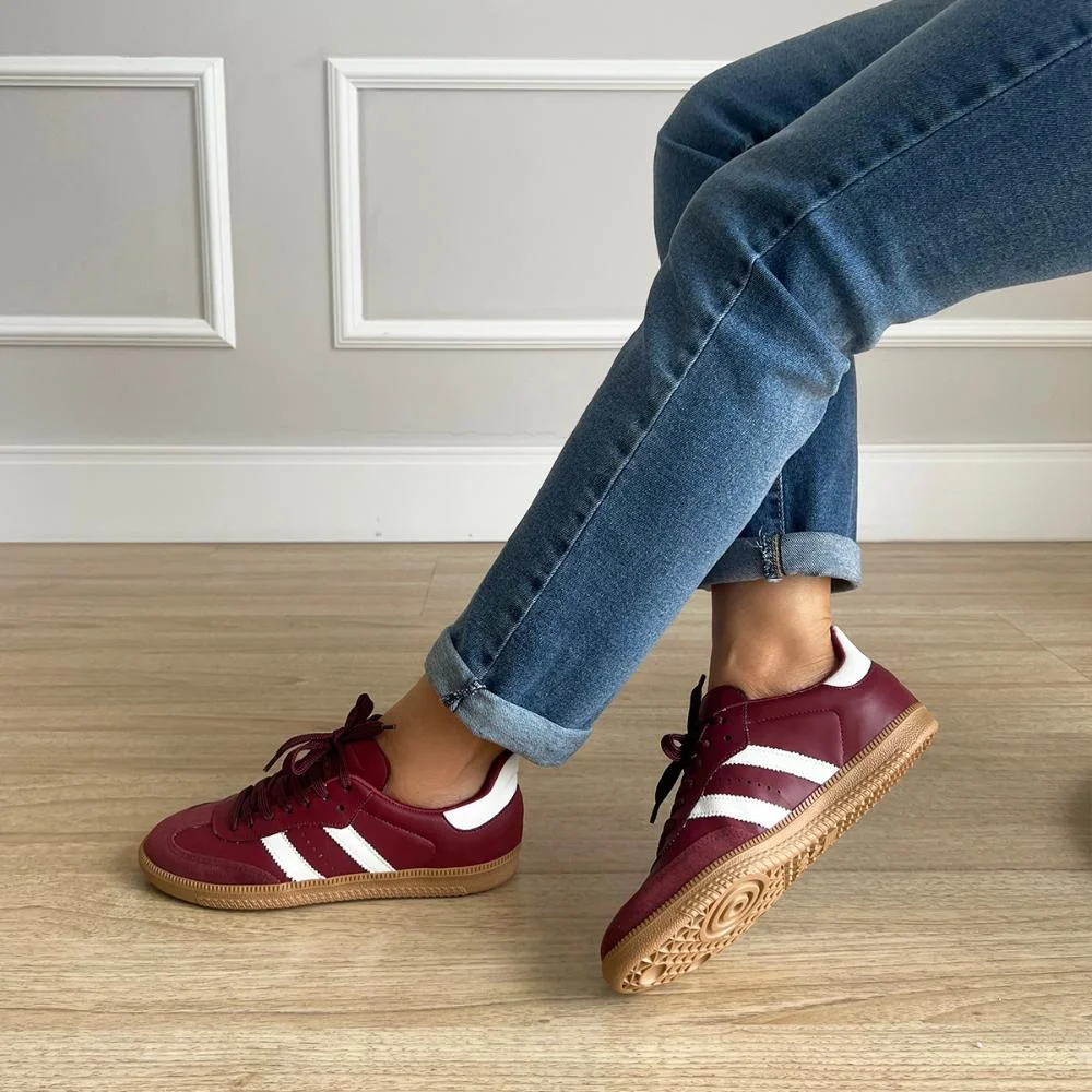 Tênis Flatform Manu Bordô Bordô 4