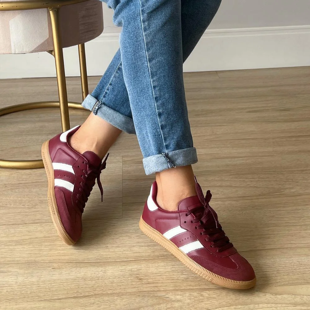 Tênis Flatform Manu Bordô Bordô 5