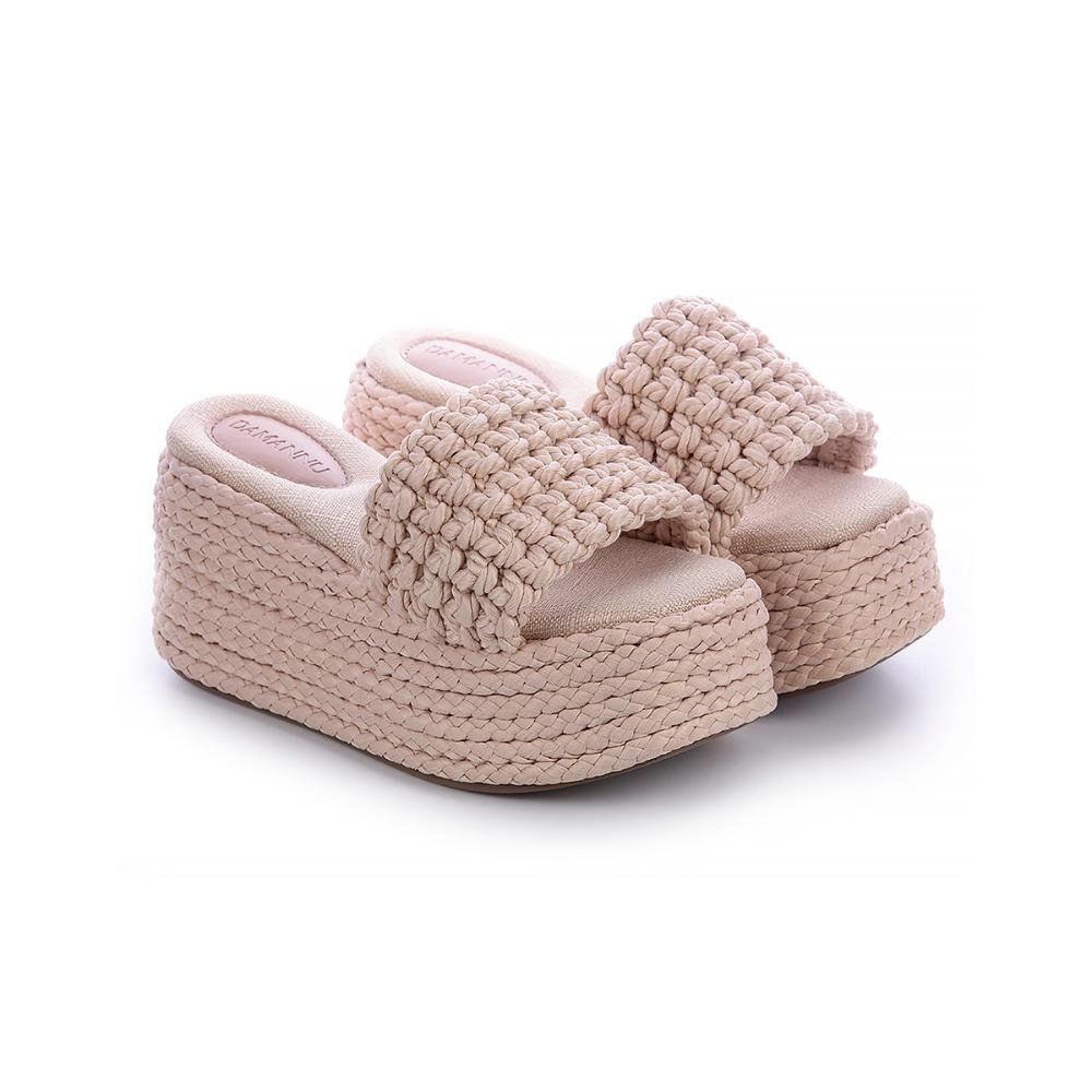 Sandália Flat Cordas Jasmine Bege Bege 3