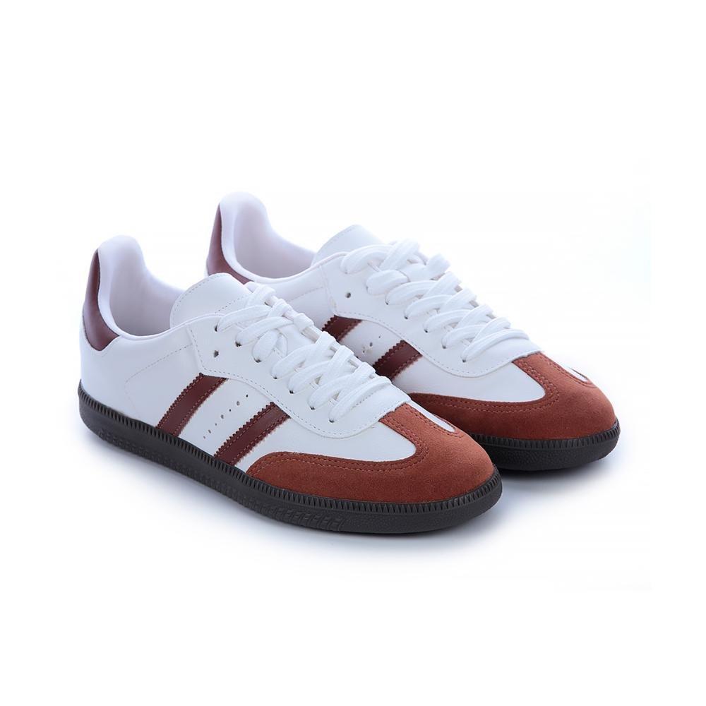 Tênis Flatform Manu Branco com Caramelo Branco 3