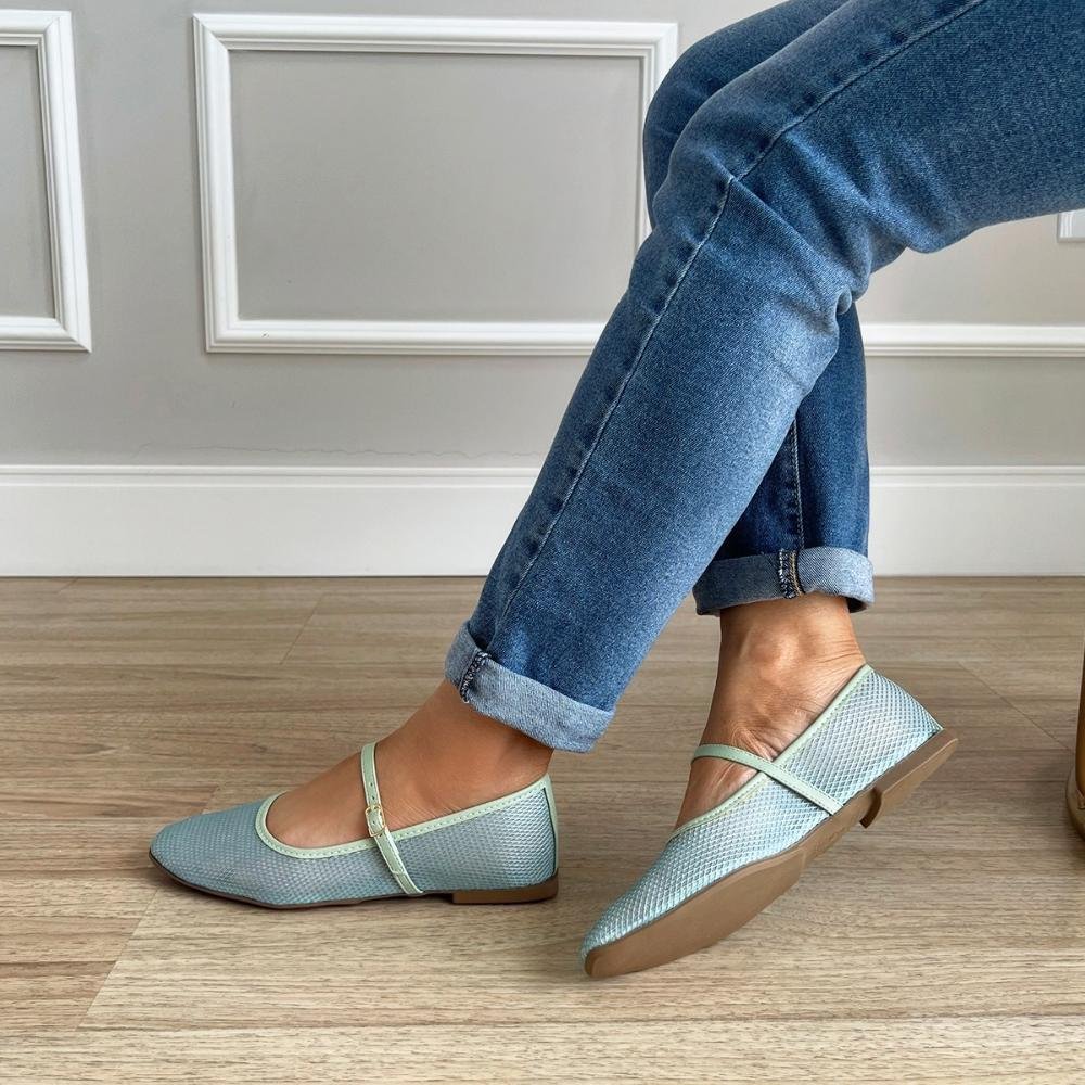 Sapatilha Helena Tela Verde Claro Verde 2