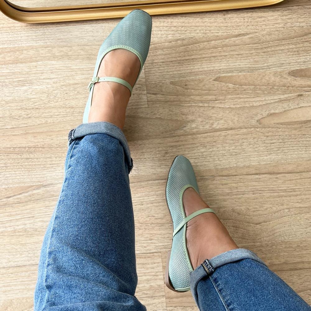 Sapatilha Helena Tela Verde Claro Verde 4