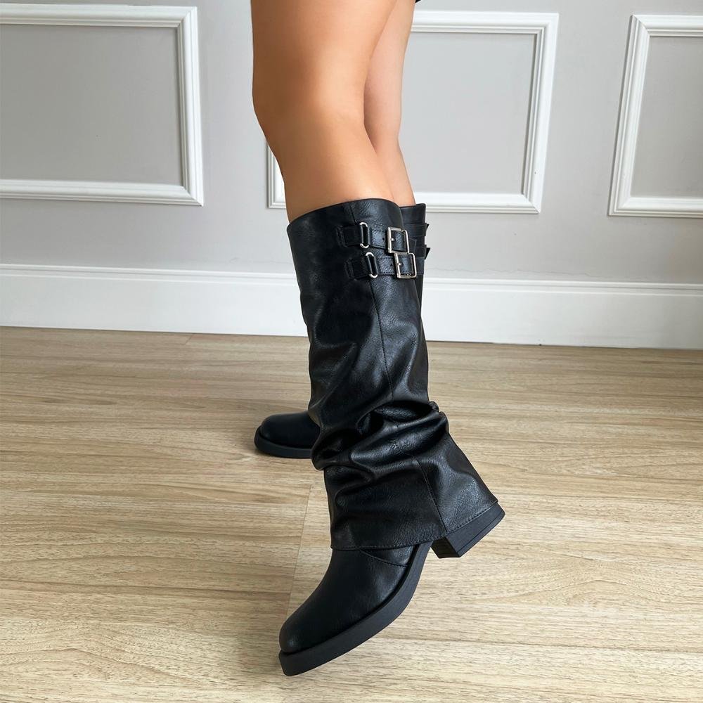 Bota Capa Mileny Preto Preto 6