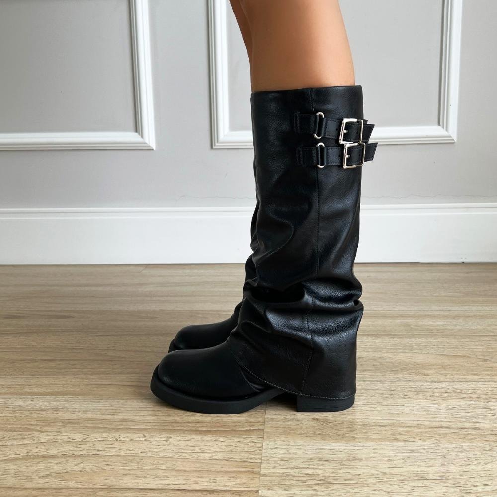 Bota Capa Mileny Preto Preto 8
